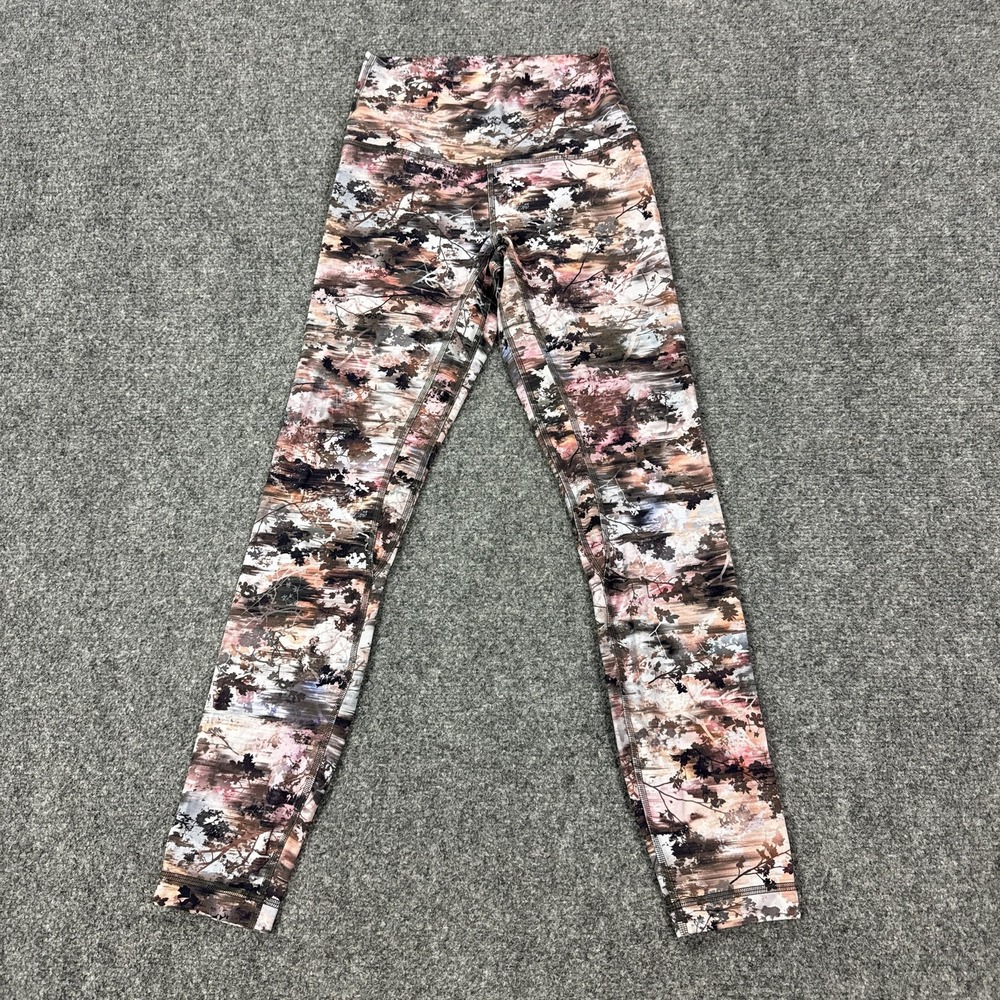 Lululemon Pants Womens 4 Multicolor Floral High Rise Ankle Leggings Yoga